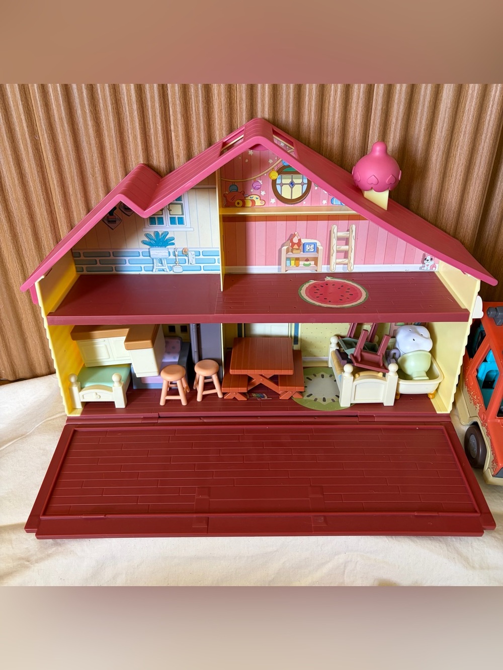 Bluey Heeler Family Home Playset Big Lot with Car, School, Figures, & Furniture - Picture 6 of 15